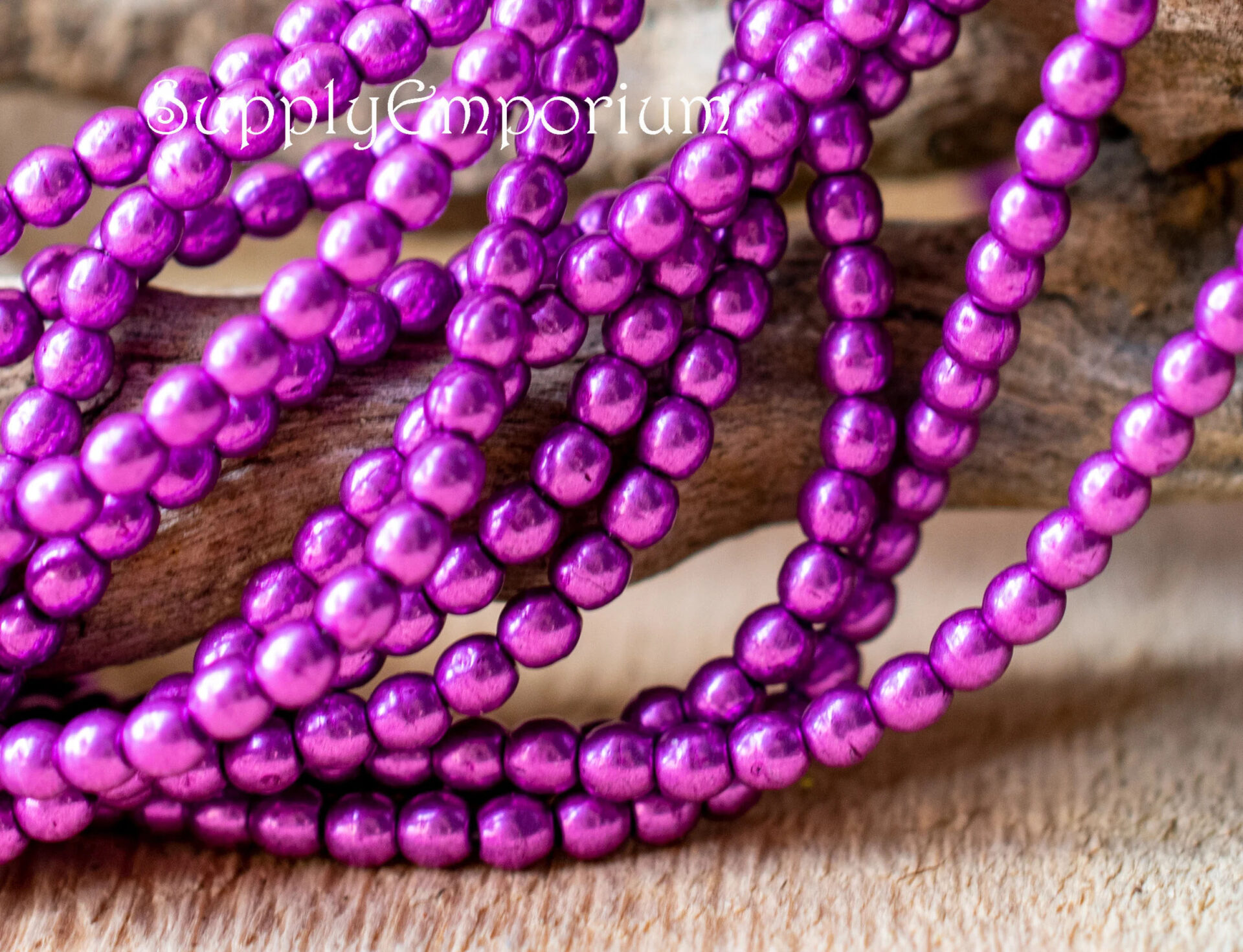 3mm Sat Met Spring Crocus Czech Druk - 100 Pieces - 6809 - Image 2