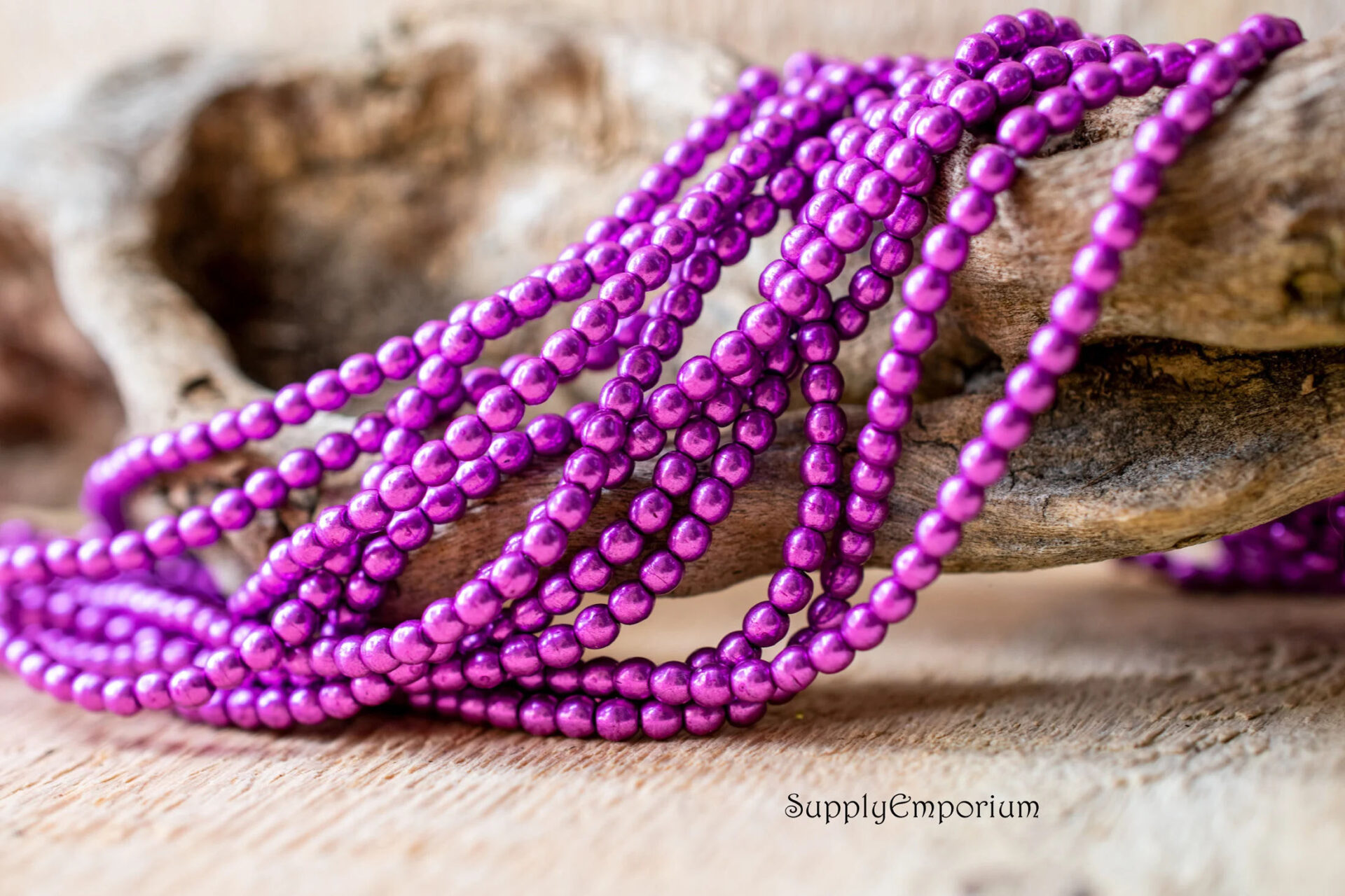 3mm Sat Met Spring Crocus Czech Druk - 100 Pieces - 6809