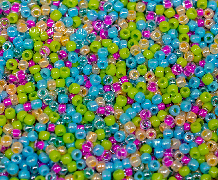 11/0 Macaron Medley Mixed Brands Seed Bead Mix - Quantity: 10 Grams - 6888