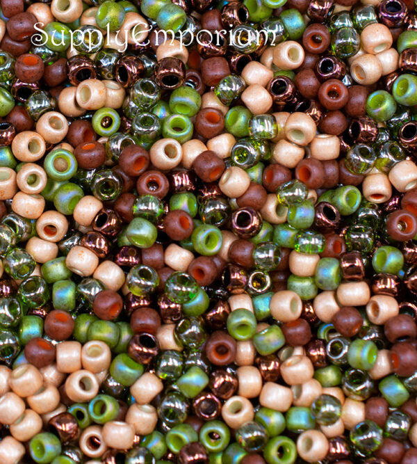 8/0 Patina 8 Toho Seed Bead Mix - Quantity: 15 grams - 6950
