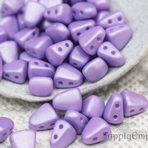 6x5mm Czech Nib-Bit Beads - Powdery Pastel Purple (10 Grams)