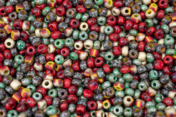 4/0 Earthy Czech Seed Bead Mix - Quantity: 10 grams - 7137 - Image 6