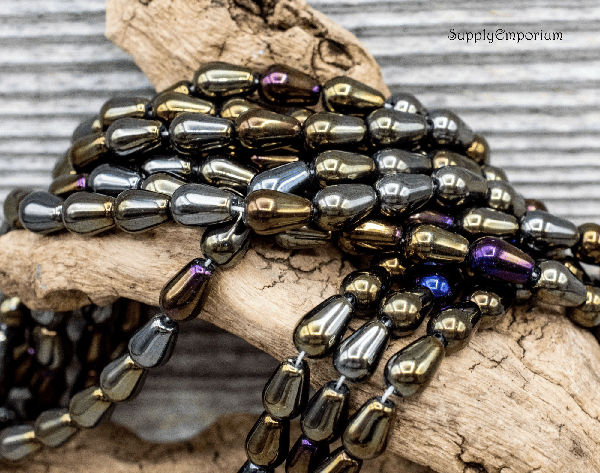 9x6mm Iris Brown Czech Drop - 25 Pieces - 7254 - Image 4