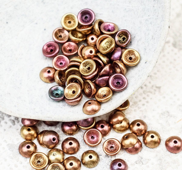 4x2mm Matte Met Bronze Iris Starman Teacup - 5 Grams - 7309W