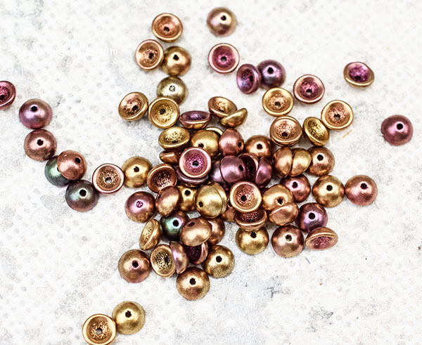 4x2mm Matte Met Bronze Iris Starman Teacup - 5 Grams - 7309W - Image 2