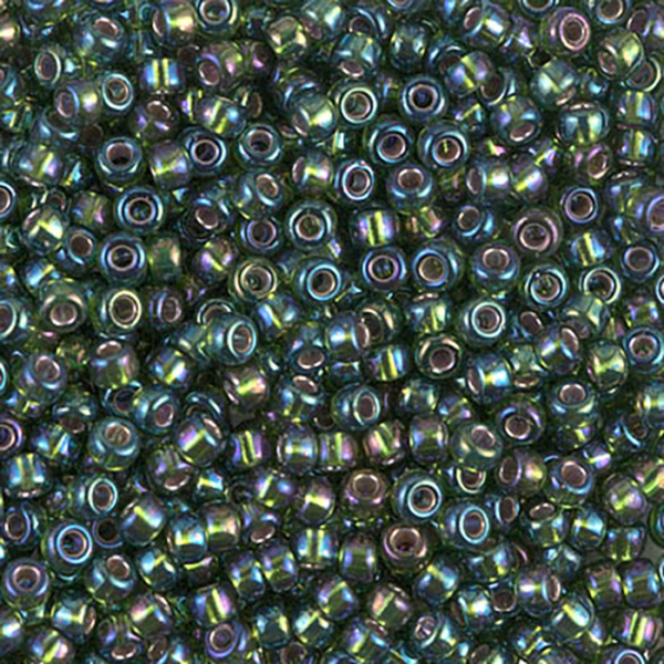 8/0 S/L Olive AB Miyuki Seed Bead - Quantity: 15 grams - 5302