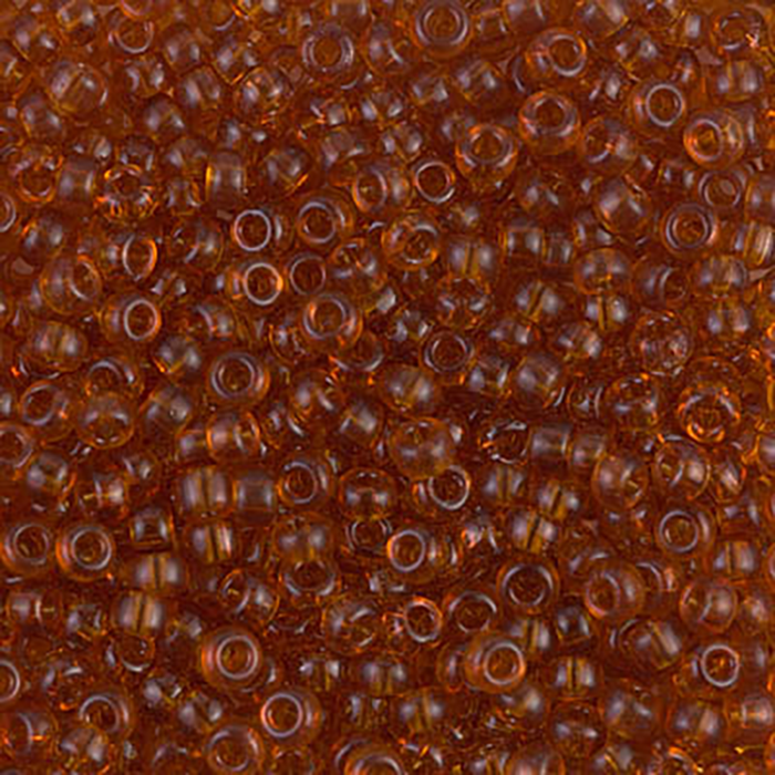 8/0 Trans Topaz Miyuki Seed Bead - Quantity: 15 grams - 1999R
