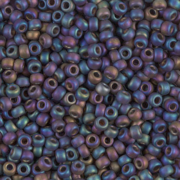8/0 Matte Trans Root Beer AB Miyuki Seed Bead - Quantity: 15 grams - 5605R