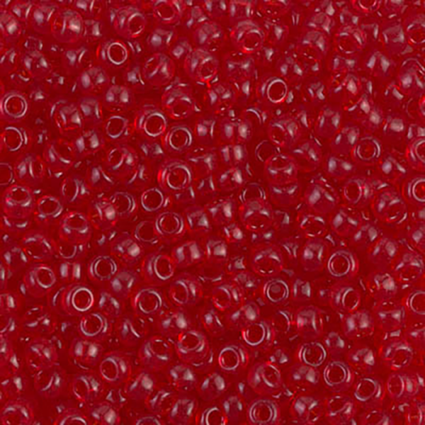 8/0 Trans Ruby  Miyuki Seed Bead - Quantity: 15 grams - 2182
