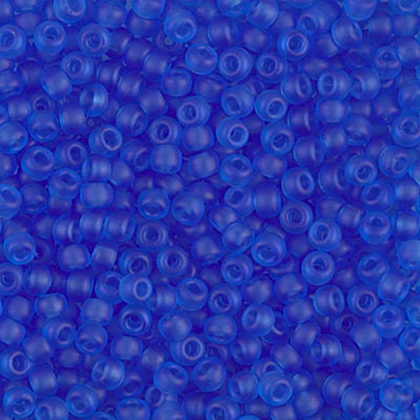 8/0 Matte Transparent Sapphire Miyuki Seed Bead - Quantity: 15 grams - 4118