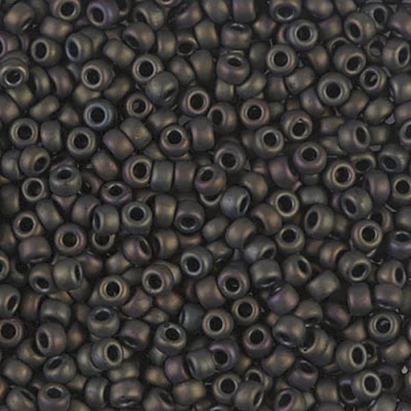 8/0 Matte Metallic Dk Olive Iris Miyuki Seed Bead - Quantity: 15 grams - 4929R