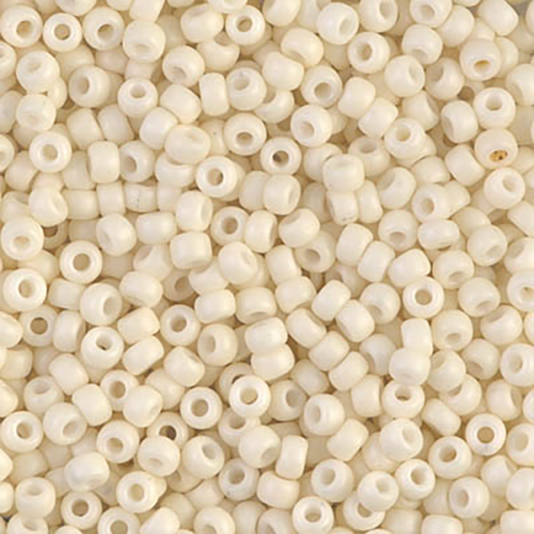 8/0 Matte Op Cream Miyuki Seed Bead - Quantity: 15 grams - 2300