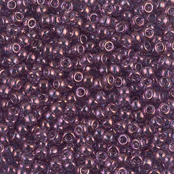 8/0 Amethyst Gold Luster Miyuki Seed Bead - Quantity: 15 grams - 6368R