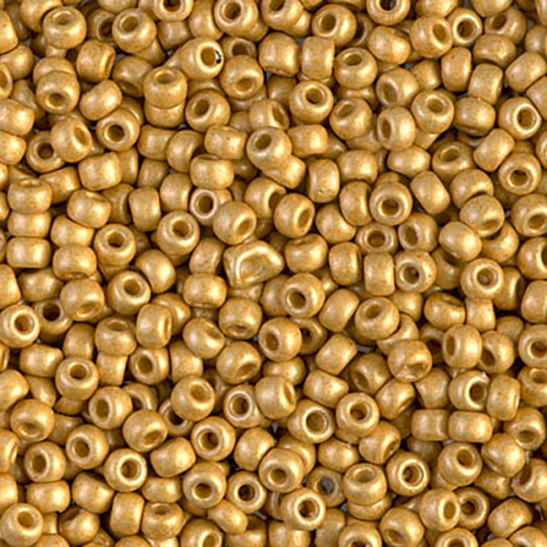 8/0 DC Galvanized Matte Gold Miyuki Seed Bead - Quantity: 10 grams - 5021
