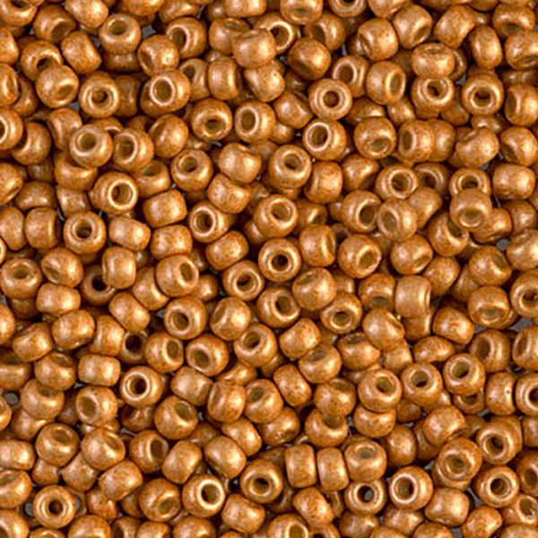 8/0 Dc Galvanized Matte Yellow Gold Miyuki Seed Bead - Quantity: 15 grams - 4579