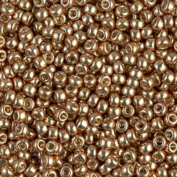 8/0 Dc Galvanized Champagne Miyuki Seed Bead - Quantity: 10 grams - 2917