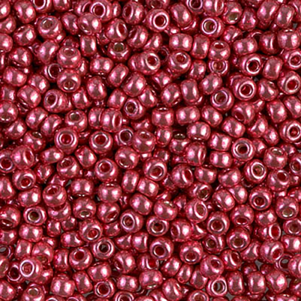 8/0 Dc Galvanized Lt Cranberry Miyuki Seed Bead - Quantity: 15 grams - 4404