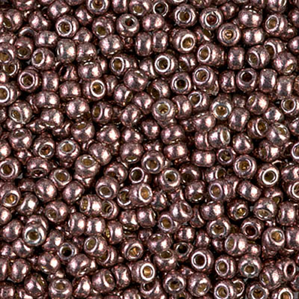 8/0 Dc Galvanized Dark Mauve Miyuki Seed Bead - Quantity: 15 grams - 3016