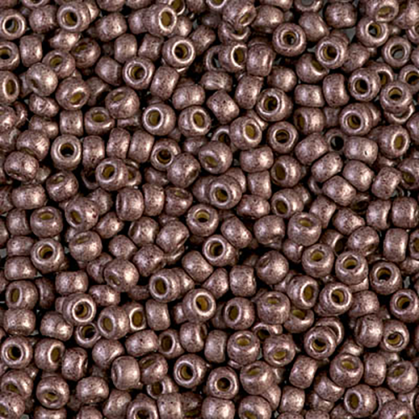 8/0 Matte Galvanized Dark Mauve Miyuki Seed Bead - Quantity: 15 grams - 6052R