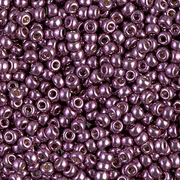 8/0 Duracoat Galvanized Eggplant Miyuki Seed Bead - Quantity: 15 grams - 4432