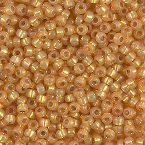 8/0 DC S/L Dyed Golden Flax Miyuki Seed Bead - Quantity: 15 grams - 2303R