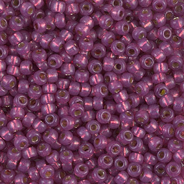 8/0 Dc Silver Lined Peony Pink Miyuki Seed Bead - Quantity: 15 grams - 2785