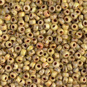 miyuki 8/0 seed beads yellow picasso 8-4512