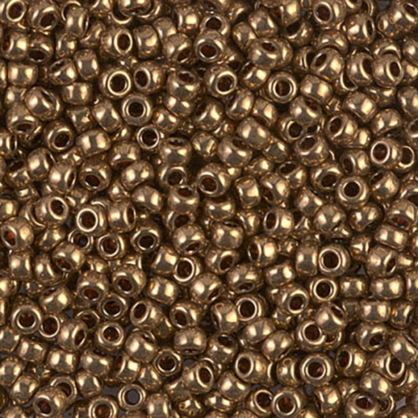 8/0 Metallic Light Bronze Miyuki Seed Bead - Quantity: 10 grams - 2928