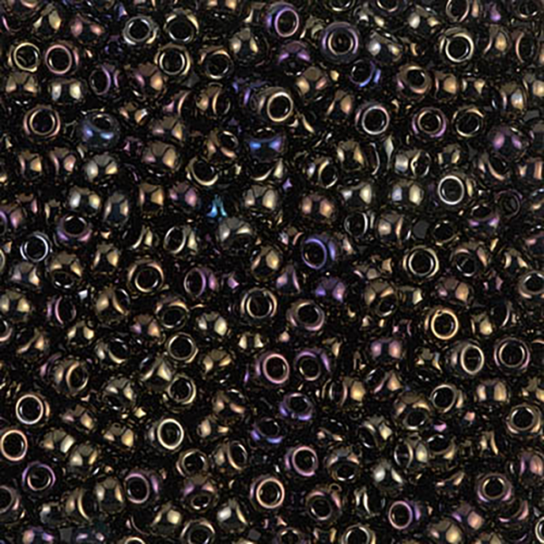 8/0 Metallic Iris Brown Miyuki Seed Bead - Quantity: 15 grams - 2509