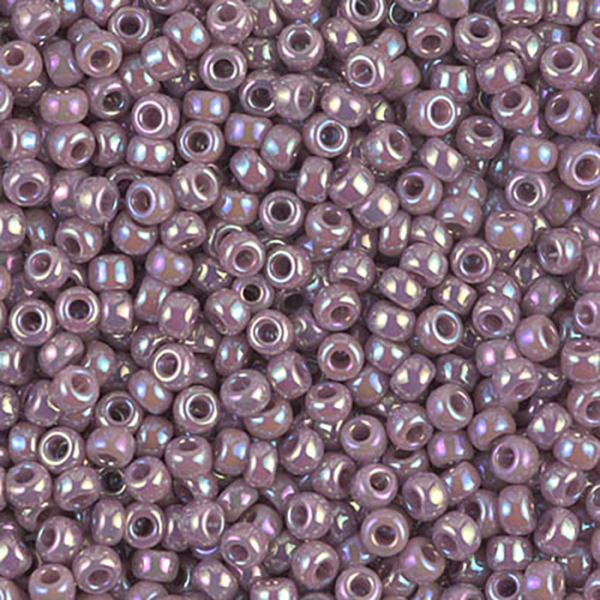 8/0 Op Mauve AB Miyuki Seed Bead - Quantity: 15 grams - 4997RR