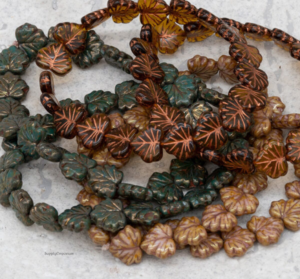 10x13mm Maple Forest Maple Leaf Mix - 12  Pieces - MIX185 - Image 9