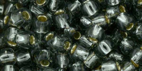 6/0 Silver Lined Black Diamond Toho Seed Bead - Quantity: 16 grams - 4951