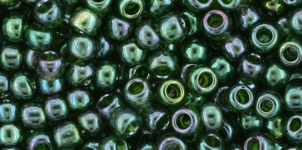6/0 Gold Lustered Emerald Toho Seed Bead - Quantity: 16 grams - 6344