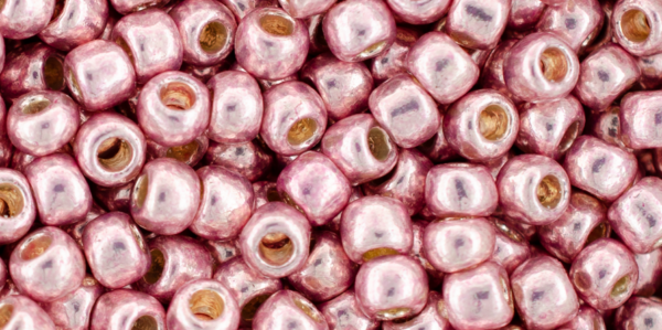 6/0 Permafinish Galvanized Sweet Blush Toho Seed Bead - Quantity: 15 grams - 6605