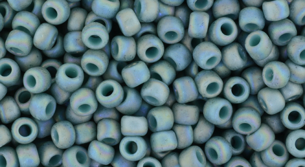 8/0 Semi Glazed Rainbow Turquoise Toho Seed Bead - Quantity: 15 grams - 1398
