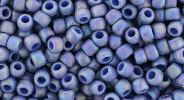 8/0 Semi Glazed Rainbow Soft Blue Toho Seed Bead - Quantity: 15 grams - 2005