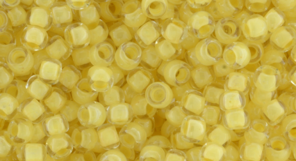 8/0 Butter Lined Crystal Toho Seed Bead - Quantity: 15 grams - 2975R