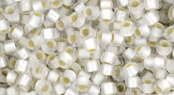 8/0 PF S/L Frosted Crystal  Toho Seed Bead - Quantity: 15 grams - 5775