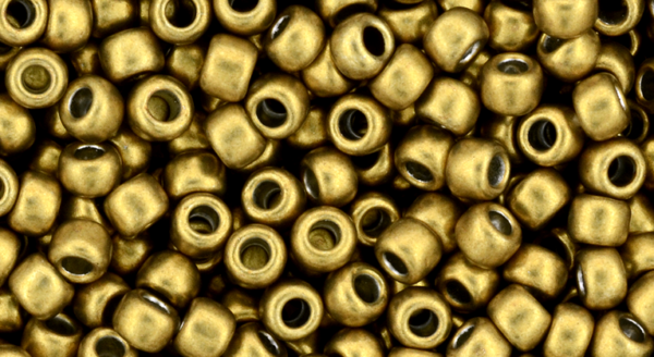 8/0 HCT Metallic Spicy Mustard Toho Seed Bead - Quantity: 15 grams - 4763