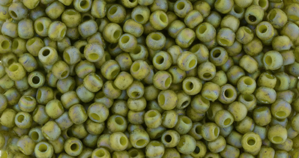 11/0 Semi Glazed Rainbow Olive Toho Seed Bead - Quantity: 10 grams - 1684R