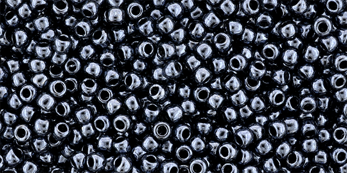 11/0 Metallic Hematite Toho Seed Bead - Quantity: 10 grams - 2527
