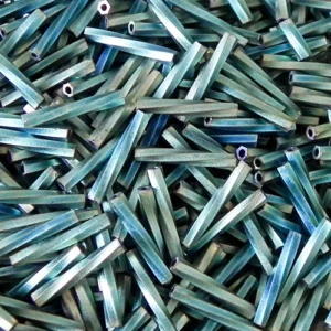 12x2mm matte metallic patina iris Miyuki twisted bugle beads