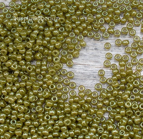 8/0 Celery Miyuki Seed Bead - Quantity: 10 grams - 1278R - Image 2