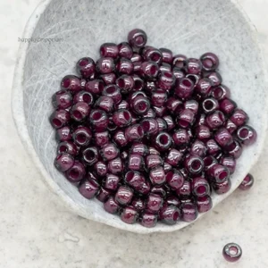 6/0 magenta lined gray toho seed beads 6-1076