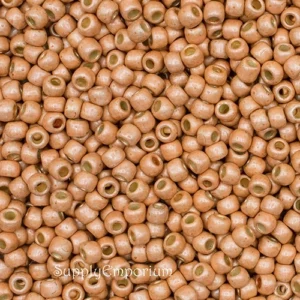 6/0 permafinish matte galvanized rose gold toho seed beads 6-pf551f