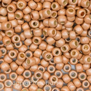 8/0 toho seed beads permafinish matte galvanized rose gold 8-pf551f