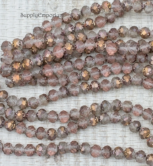 6x5mm Matte Apollo Gold Czech Rosebud - 25 pieces - 1891R - Image 3