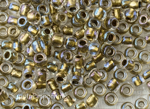 6/0 Gold Lined Crystal Toho Seed Bead - Quantity: 15 grams - 1982R - Image 2