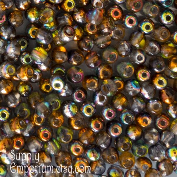 3mm Crystal Magic Copper Czech Druk - 50 pieces - 3399