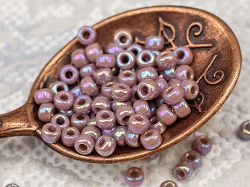11/0 Op Mauve AB Miyuki Seed Bead - Quantity: 10 grams - 3515R